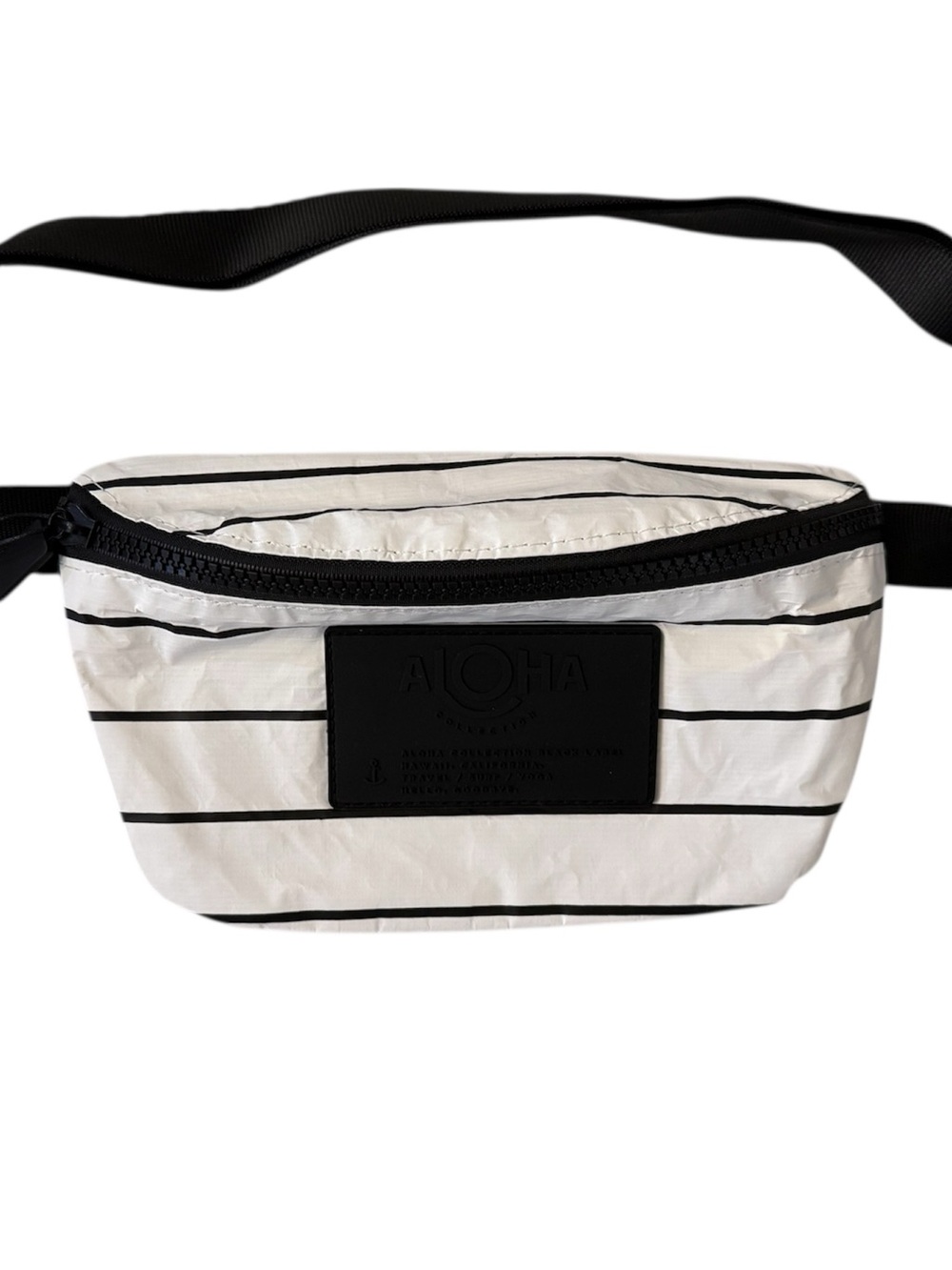 Aloha Collection MINI HIP PACK Pinstripe Black On White